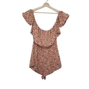 Roxy | Another Day Ditsy Floral Printed Off Shoulder Romper Coquette Boho